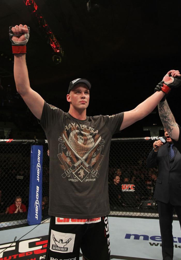 OMAHA, NE - FEBRUARY 15: Stefan Struve reacts after his victory over Dave Herman during the UFC on FUEL TV event at Omaha Civic Auditorium on February 15, 2012 in Omaha, Nebraska. (Photo by Josh Hedges/Zuffa LLC/Zuffa LLC via Getty Images) *** Local Cap