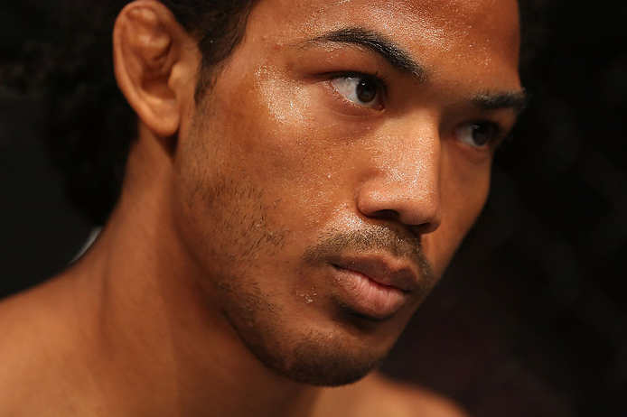 DENVER, CO - AUGUST 11: Benson Henderson stands in the Octagon before his bout against Frankie Edgar at UFC 150 inside Pepsi Center on August 11, 2012 in Denver, Colorado. (Photo by Nick Laham/Zuffa LLC/Zuffa LLC via Getty Images)