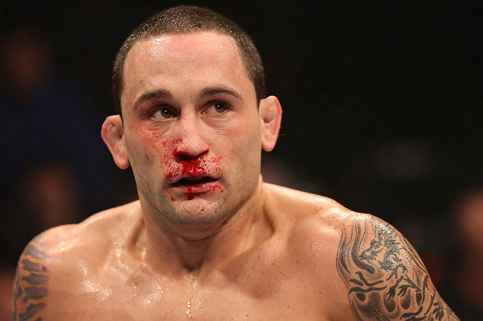 DENVER, CO - AUGUST 11: Frankie Edgar walks back to his corner between rounds during his bout against Benson Henderson at UFC 150 inside Pepsi Center on August 11, 2012 in Denver, Colorado. (Photo by Nick Laham/Zuffa LLC/Zuffa LLC via Getty Images)