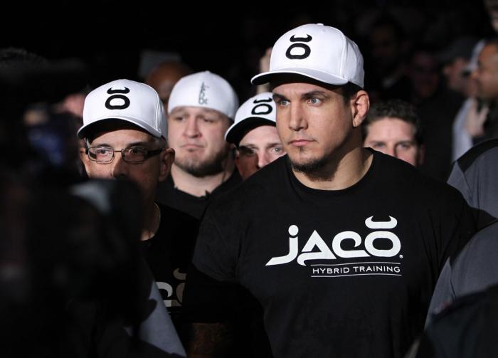 TORONTO, ON - DECEMBER 10: Frank Mir enters the arena before his bout against Antonio Rodrigo Nogueira during the UFC 140 event at Air Canada Centre on December 10, 2011 in Toronto, Ontario, Canada. (Photo by Josh Hedges/Zuffa LLC/Zuffa LLC via Getty Im