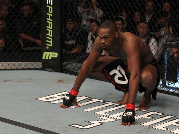 TORONTO, ON - DECEMBER 10: Jon "Bones" Jones stands in the Octagon before his bout against Lyoto Machida during the UFC 140 event at Air Canada Centre on December 10, 2011 in Toronto, Ontario, Canada. (Photo by Nick Laham/Zuffa LLC/Zuffa LLC via Getty I
