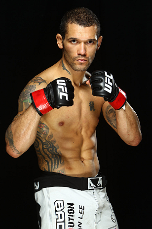 LONDON, ENGLAND - FEBRUARY 16: Vaughan Lee poses for a portrait after his victory over Motonobu Tezuka during the UFC on Fuel TV event on February 16, 2013 at Wembley Arena in London, England. (Photo by Mike Roach/Zuffa LLC/Zuffa LLC via Getty Images)