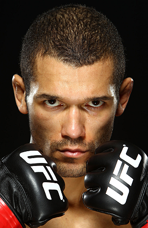 LONDON, ENGLAND - FEBRUARY 16: Vaughan Lee poses for a portrait after his victory over Motonobu Tezuka during the UFC on Fuel TV event on February 16, 2013 at Wembley Arena in London, England. (Photo by Mike Roach/Zuffa LLC/Zuffa LLC via Getty Images)