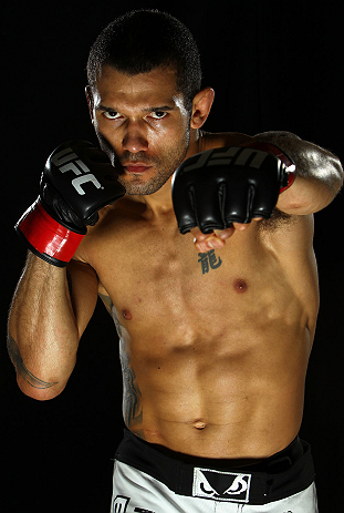 LONDON, ENGLAND - FEBRUARY 16: Vaughan Lee poses for a portrait after his victory over Motonobu Tezuka during the UFC on Fuel TV event on February 16, 2013 at Wembley Arena in London, England. (Photo by Mike Roach/Zuffa LLC/Zuffa LLC via Getty Images)