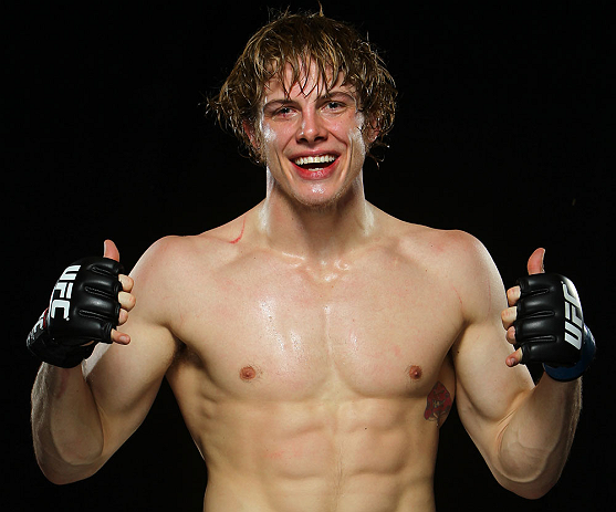 LONDON, ENGLAND - FEBRUARY 16: Matthew Riddle poses for a portrait after his victory over Che Mills during the UFC on Fuel TV event on February 16, 2013 at Wembley Arena in London, England. (Photo by Mike Roach/Zuffa LLC/Zuffa LLC via Getty Images)
