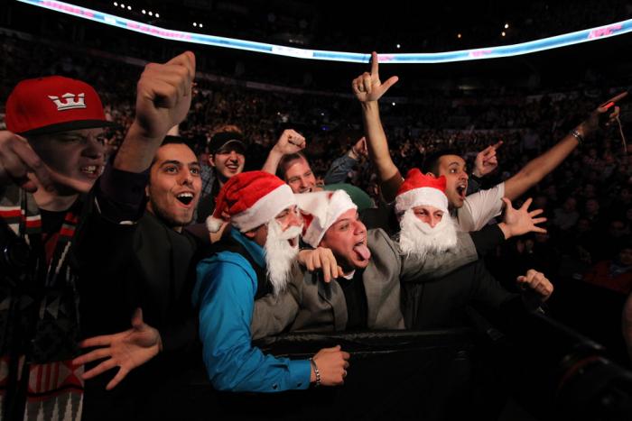 TORONTO, ON - DECEMBER 10: Fans react during the UFC 140 event at Air Canada Centre on December 10, 2011 in Toronto, Ontario, Canada. (Photo by Josh Hedges/Zuffa LLC/Zuffa LLC via Getty Images)