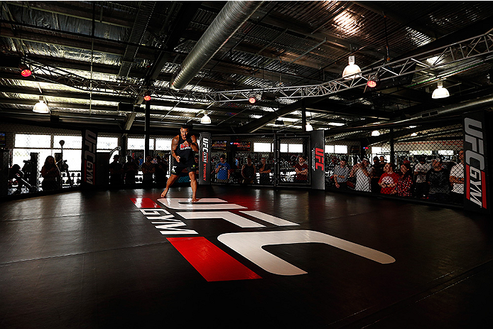 SYDNEY, AUSTRALIA - NOVEMBER 05: Soa Palelei of Australia holds an open training session for media at the UFC Gym Sydney on November 5, 2014 in Sydney, Australia. (Photo by Josh Hedges/Zuffa LLC/Zuffa LLC via Getty Images)
