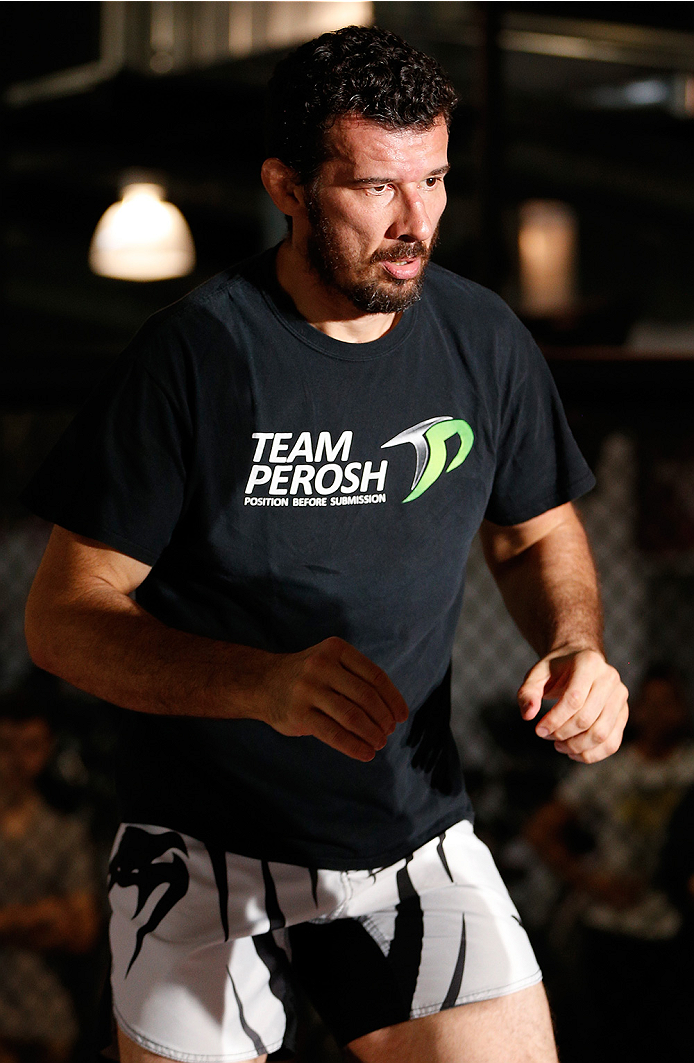 SYDNEY, AUSTRALIA - NOVEMBER 05: Anthony Perosh of Australia holds an open training session for media at the UFC Gym Sydney on November 5, 2014 in Sydney, Australia. (Photo by Josh Hedges/Zuffa LLC/Zuffa LLC via Getty Images)