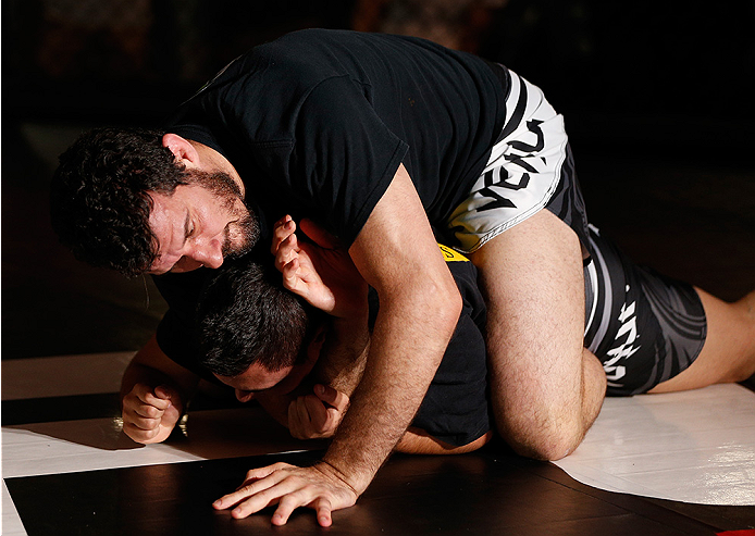 SYDNEY, AUSTRALIA - NOVEMBER 05: Anthony Perosh of Australia holds an open training session for media at the UFC Gym Sydney on November 5, 2014 in Sydney, Australia. (Photo by Josh Hedges/Zuffa LLC/Zuffa LLC via Getty Images)