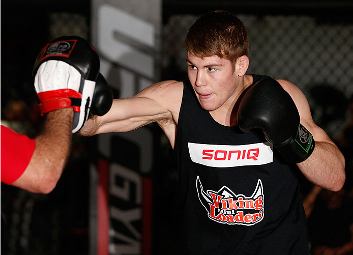 SYDNEY, AUSTRALIA - NOVEMBER 05: Jake Matthews of Australia holds an open training session for media at the UFC Gym Sydney on November 5, 2014 in Sydney, Australia. (Photo by Josh Hedges/Zuffa LLC/Zuffa LLC via Getty Images)