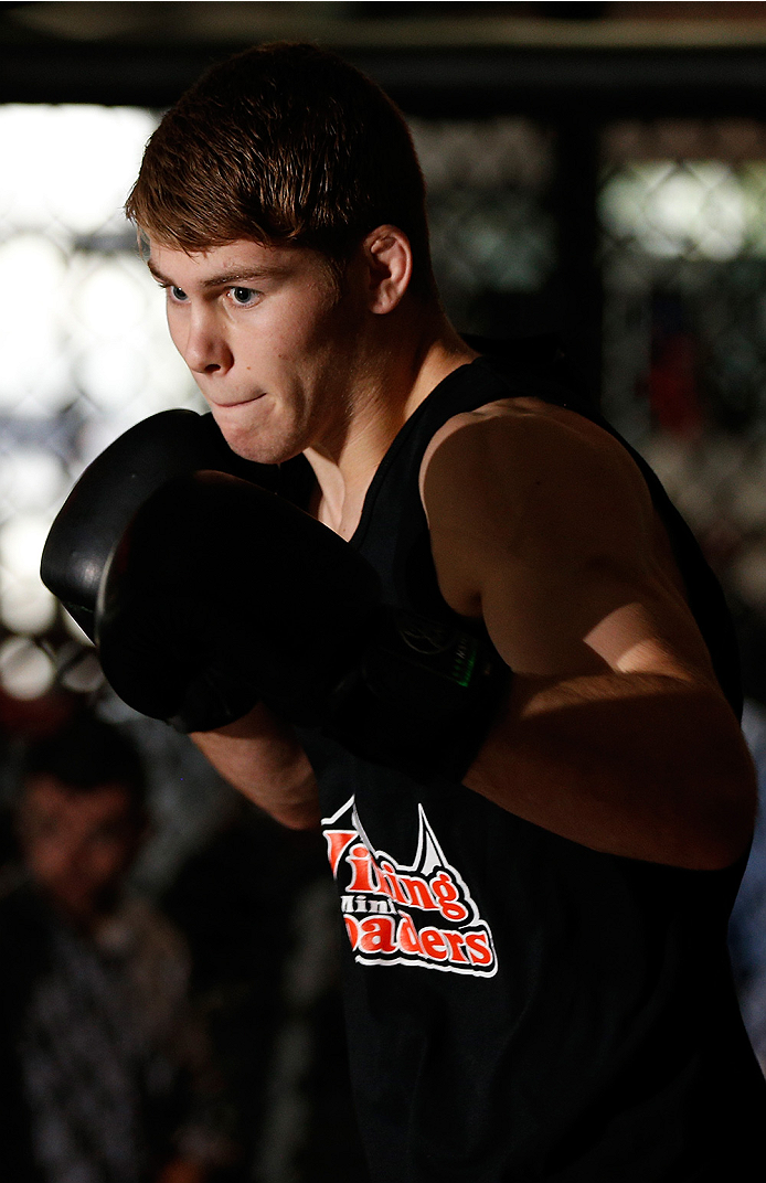 SYDNEY, AUSTRALIA - NOVEMBER 05: Jake Matthews of Australia holds an open training session for media at the UFC Gym Sydney on November 5, 2014 in Sydney, Australia. (Photo by Josh Hedges/Zuffa LLC/Zuffa LLC via Getty Images)