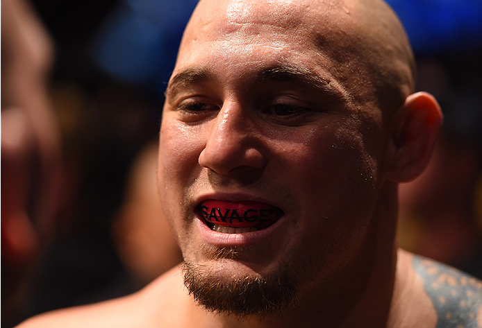 NEW ORLEANS, LA - JUNE 06: Shawn Jordan prepares to enter the Octagon before facing Derrick Lewis in their heavyweight bout during the UFC event at the Smoothie King Center on June 6, 2015 in New Orleans, Louisiana. (Photo by Josh Hedges/Zuffa LLC/Zuffa