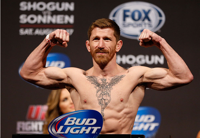 BOSTON, MA - AUGUST 16: Mike Brown weighs in during the UFC weigh-in inside TD Garden on August 16, 2013 in Boston, Massachusetts. (Photo by Josh Hedges/Zuffa LLC/Zuffa LLC via Getty Images)