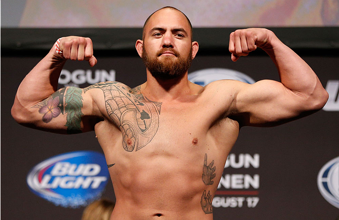 BOSTON, MA - AUGUST 16: Travis Browne weighs in during the UFC weigh-in inside TD Garden on August 16, 2013 in Boston, Massachusetts. (Photo by Josh Hedges/Zuffa LLC/Zuffa LLC via Getty Images)