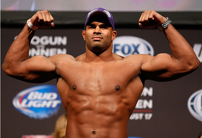 BOSTON, MA - AUGUST 16: Alistair Overeem weighs in during the UFC weigh-in inside TD Garden on August 16, 2013 in Boston, Massachusetts. (Photo by Josh Hedges/Zuffa LLC/Zuffa LLC via Getty Images)