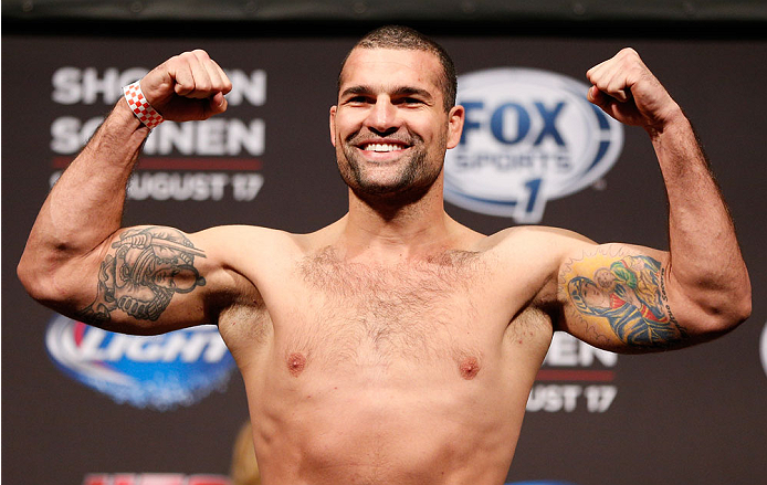 BOSTON, MA - AUGUST 16: Mauricio "Shogun" Rua weighs in during the UFC weigh-in inside TD Garden on August 16, 2013 in Boston, Massachusetts. (Photo by Josh Hedges/Zuffa LLC/Zuffa LLC via Getty Images)