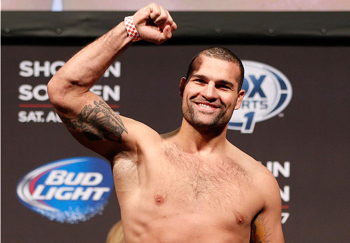 BOSTON, MA - AUGUST 16: Mauricio "Shogun" Rua weighs in during the UFC weigh-in inside TD Garden on August 16, 2013 in Boston, Massachusetts. (Photo by Josh Hedges/Zuffa LLC/Zuffa LLC via Getty Images)