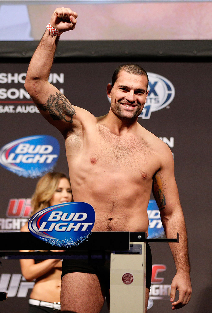 BOSTON, MA - AUGUST 16: Mauricio "Shogun" Rua weighs in during the UFC weigh-in inside TD Garden on August 16, 2013 in Boston, Massachusetts. (Photo by Josh Hedges/Zuffa LLC/Zuffa LLC via Getty Images)