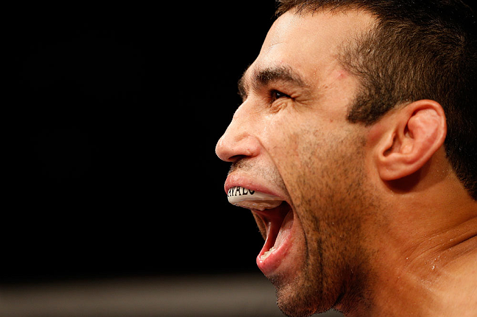 FORTALEZA, BRAZIL - JUNE 08: Fabricio Werdum stands in the Octagon before his heavyweight fight against Antonio Rodrigo "Minotauro" Nogueira during the UFC on FUEL TV event at Paulo Sarasate Arena on June 8, 2013 in Fortaleza, Ceara, Brazil. (Photo by J