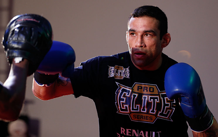 FORTALEZA, BRAZIL - JUNE 06: Fabricio Werdum holds an open training session for media at Centro de Eventos do Ceara on June 6, 2013 in Fortaleza, Ceara, Brazil. (Photo by Josh Hedges/Zuffa LLC/Zuffa LLC via Getty Images)