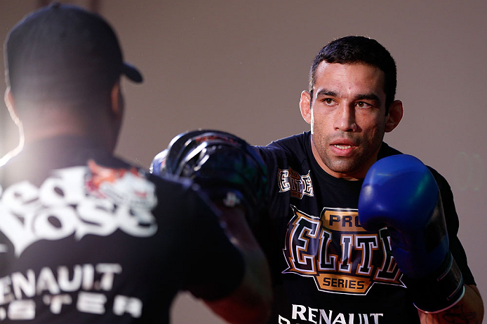 FORTALEZA, BRAZIL - JUNE 06: Fabricio Werdum holds an open training session for media at Centro de Eventos do Ceara on June 6, 2013 in Fortaleza, Ceara, Brazil. (Photo by Josh Hedges/Zuffa LLC/Zuffa LLC via Getty Images)