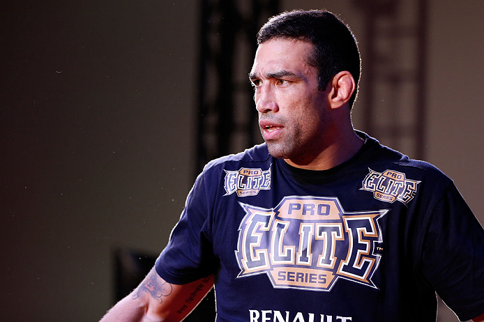 FORTALEZA, BRAZIL - JUNE 06: Fabricio Werdum holds an open training session for media at Centro de Eventos do Ceara on June 6, 2013 in Fortaleza, Ceara, Brazil. (Photo by Josh Hedges/Zuffa LLC/Zuffa LLC via Getty Images)