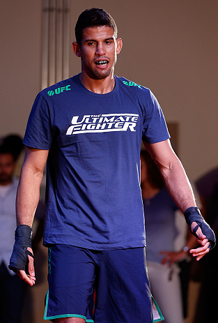 FORTALEZA, BRAZIL - JUNE 06: Leonardo Santos holds an open training session for media at Centro de Eventos do Ceara on June 6, 2013 in Fortaleza, Ceara, Brazil. (Photo by Josh Hedges/Zuffa LLC/Zuffa LLC via Getty Images)