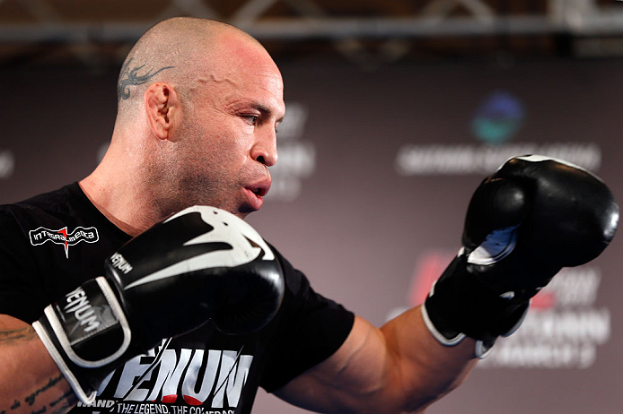 TOKYO, JAPAN - FEBRUARY 28: Wanderlei Silva holds an open training session for media at the Hilton Sjinjuku Hotel on February 28, 2013 in Tokyo, Japan. (Photo by Josh Hedges/Zuffa LLC/Zuffa LLC via Getty Images)