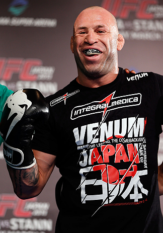 TOKYO, JAPAN - FEBRUARY 28: Wanderlei Silva holds an open training session for media at the Hilton Sjinjuku Hotel on February 28, 2013 in Tokyo, Japan. (Photo by Josh Hedges/Zuffa LLC/Zuffa LLC via Getty Images)