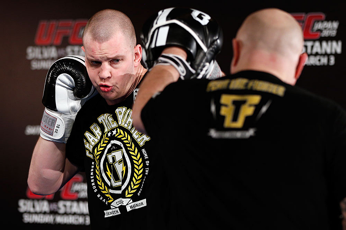 TOKYO, JAPAN - FEBRUARY 28: Stefan Struve holds an open training session for media at the Hilton Sjinjuku Hotel on February 28, 2013 in Tokyo, Japan. (Photo by Josh Hedges/Zuffa LLC/Zuffa LLC via Getty Images)