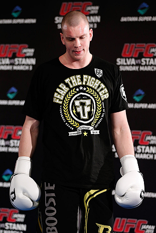 TOKYO, JAPAN - FEBRUARY 28: Stefan Struve holds an open training session for media at the Hilton Sjinjuku Hotel on February 28, 2013 in Tokyo, Japan. (Photo by Josh Hedges/Zuffa LLC/Zuffa LLC via Getty Images)