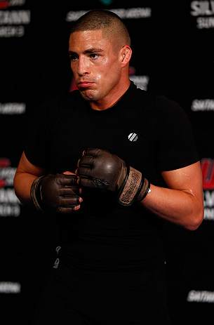 TOKYO, JAPAN - FEBRUARY 28: Diego Sanchez holds an open training session for media at the Hilton Sjinjuku Hotel on February 28, 2013 in Tokyo, Japan. (Photo by Josh Hedges/Zuffa LLC/Zuffa LLC via Getty Images)