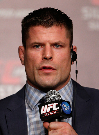 TOKYO, JAPAN - FEBRUARY 28: Brian Stann interacts with media during a UFC press conference at the Hilton Sjinjuku Hotel on February 28, 2013 in Tokyo, Japan. (Photo by Josh Hedges/Zuffa LLC/Zuffa LLC via Getty Images)
