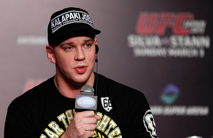 TOKYO, JAPAN - FEBRUARY 28: Stefan Struve interacts with media during a UFC press conference at the Hilton Sjinjuku Hotel on February 28, 2013 in Tokyo, Japan. (Photo by Josh Hedges/Zuffa LLC/Zuffa LLC via Getty Images)