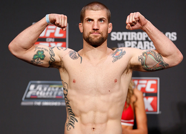 GOLD COAST, AUSTRALIA - DECEMBER 14: Cody Donovan weighs in during the UFC on FX weigh in on December 14, 2012 at Gold Coast Convention and Exhibition Centre in Gold Coast, Queensland, Australia. (Photo by Josh Hedges/Zuffa LLC/Zuffa LLC via Getty Image