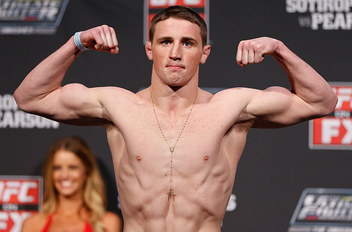 GOLD COAST, AUSTRALIA - DECEMBER 14: Brendan Loughnane weighs in during the UFC on FX weigh in on December 14, 2012 at Gold Coast Convention and Exhibition Centre in Gold Coast, Queensland, Australia. (Photo by Josh Hedges/Zuffa LLC/Zuffa LLC via Getty