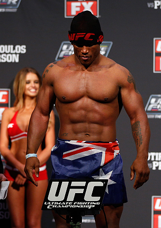 GOLD COAST, AUSTRALIA - DECEMBER 14: Hector Lombard weighs in during the UFC on FX weigh in on December 14, 2012 at Gold Coast Convention and Exhibition Centre in Gold Coast, Queensland, Australia. (Photo by Josh Hedges/Zuffa LLC/Zuffa LLC via Getty Ima