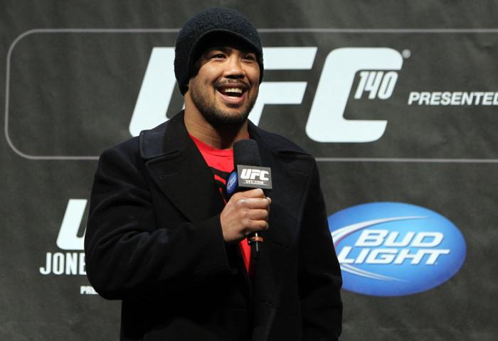 TORONTO, ON - DECEMBER 09: UFC Middleweight contender Mark Munoz interacts with fans during a Q&A session before the UFC 140 Official Weigh-in at the Air Canada Centre on December 9, 2011 in Toronto, Canada. (Photo by Josh Hedges/Zuffa LLC/Zuffa LLC via