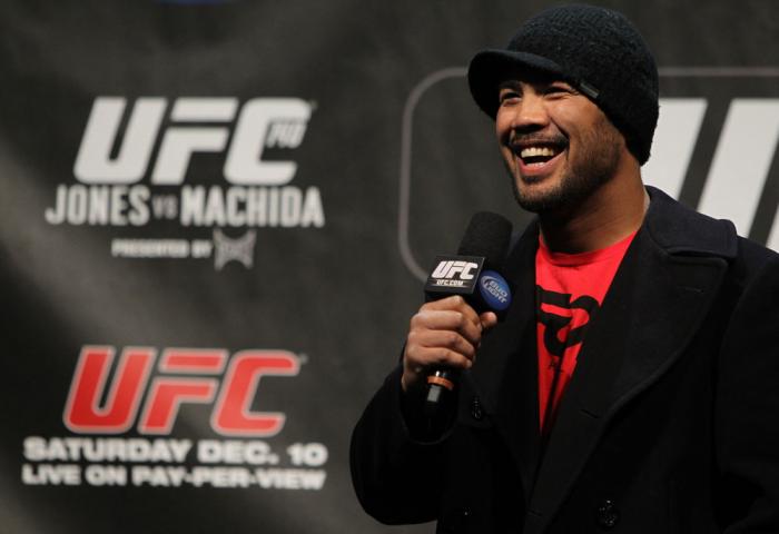 TORONTO, ON - DECEMBER 09: UFC Middleweight contender Mark Munoz interacts with fans during a Q&A session before the UFC 140 Official Weigh-in at the Air Canada Centre on December 9, 2011 in Toronto, Canada. (Photo by Josh Hedges/Zuffa LLC/Zuffa LLC via