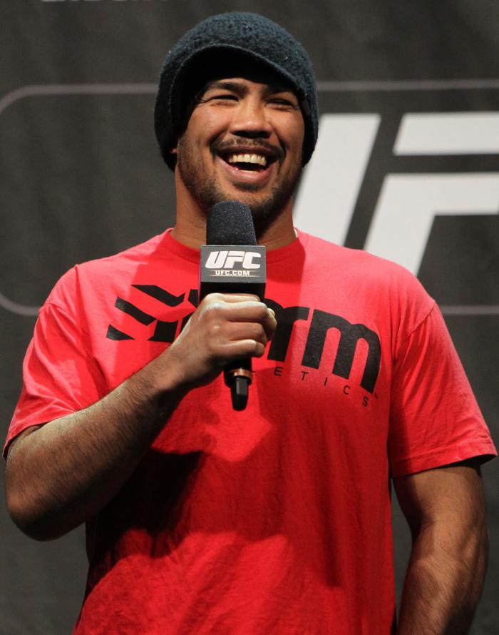 TORONTO, ON - DECEMBER 09: UFC Middleweight contender Mark Munoz interacts with fans during a Q&A session before the UFC 140 Official Weigh-in at the Air Canada Centre on December 9, 2011 in Toronto, Canada. (Photo by Josh Hedges/Zuffa LLC/Zuffa LLC via