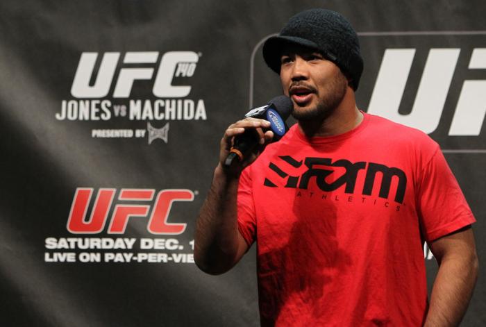 TORONTO, ON - DECEMBER 09: UFC Middleweight contender Mark Munoz interacts with fans during a Q&A session before the UFC 140 Official Weigh-in at the Air Canada Centre on December 9, 2011 in Toronto, Canada. (Photo by Josh Hedges/Zuffa LLC/Zuffa LLC via