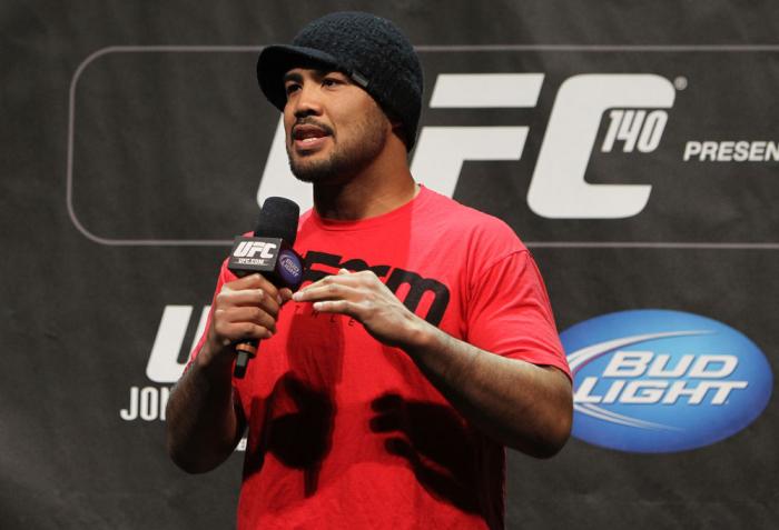TORONTO, ON - DECEMBER 09: UFC Middleweight contender Mark Munoz interacts with fans during a Q&A session before the UFC 140 Official Weigh-in at the Air Canada Centre on December 9, 2011 in Toronto, Canada. (Photo by Josh Hedges/Zuffa LLC/Zuffa LLC via