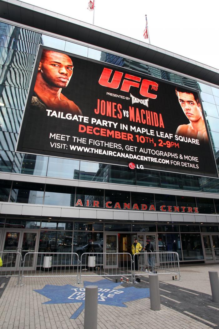 TORONTO, ON - DECEMBER 09: A general view of the Air Canada Centre outside during the UFC 140 Official Weigh-in on December 9, 2011 in Toronto, Canada. (Photo by Mike Roach/Zuffa LLC/Zuffa LLC via Getty Images)