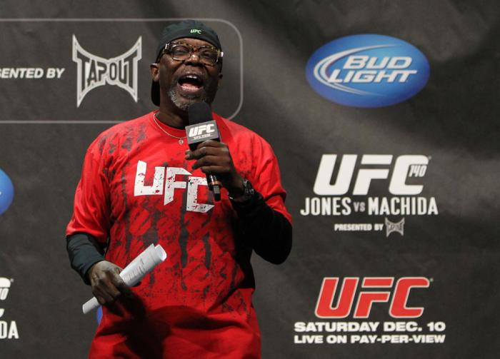 TORONTO, ON - DECEMBER 09: UFC event coordinator Burt Watson fires up the crowd before the UFC 140 Official Weigh-in at the Air Canada Centre on December 9, 2011 in Toronto, Canada. (Photo by Josh Hedges/Zuffa LLC/Zuffa LLC via Getty Images)