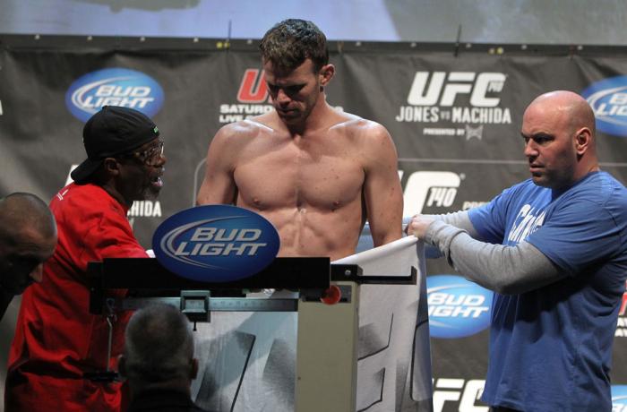 TORONTO, ON - DECEMBER 09: Dennis Hallman weighs in during the UFC 140 Official Weigh-in at the Air Canada Centre on December 9, 2011 in Toronto, Canada. (Photo by Josh Hedges/Zuffa LLC/Zuffa LLC via Getty Images)