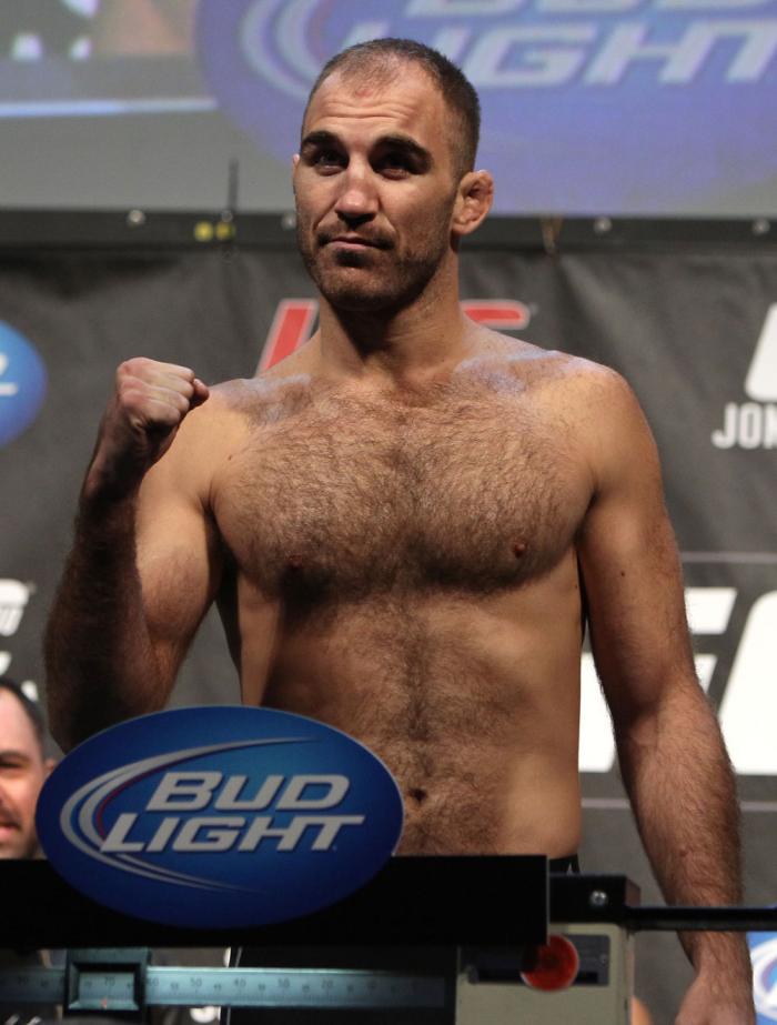 TORONTO, ON - DECEMBER 09: Brian Ebersole weighs in during the UFC 140 Official Weigh-in at the Air Canada Centre on December 9, 2011 in Toronto, Canada. (Photo by Josh Hedges/Zuffa LLC/Zuffa LLC via Getty Images)