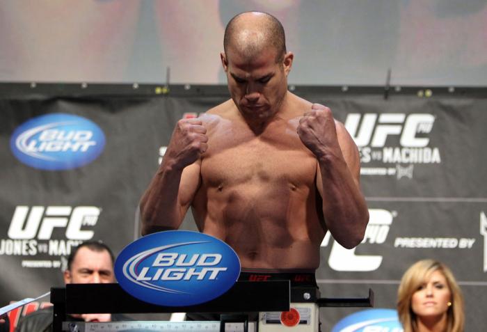 TORONTO, ON - DECEMBER 09: Tito Ortiz weighs in during the UFC 140 Official Weigh-in at the Air Canada Centre on December 9, 2011 in Toronto, Canada. (Photo by Josh Hedges/Zuffa LLC/Zuffa LLC via Getty Images)