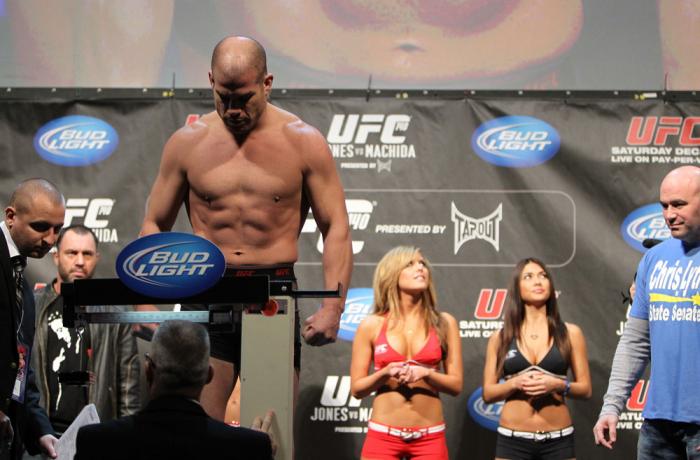 TORONTO, ON - DECEMBER 09: Tito Ortiz weighs in during the UFC 140 Official Weigh-in at the Air Canada Centre on December 9, 2011 in Toronto, Canada. (Photo by Josh Hedges/Zuffa LLC/Zuffa LLC via Getty Images)
