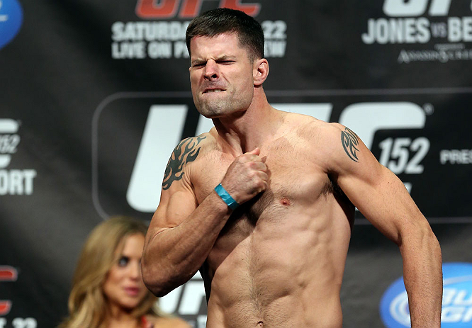 TORONTO, CANADA - SEPTEMBER 21: Brian Stann weighs in during the UFC 152 weigh in at Mattamy Athletic Centre at the Gardens on September 21, 2012 in Toronto, Ontario, Canada. (Photo by Josh Hedges/Zuffa LLC/Zuffa LLC via Getty Images)