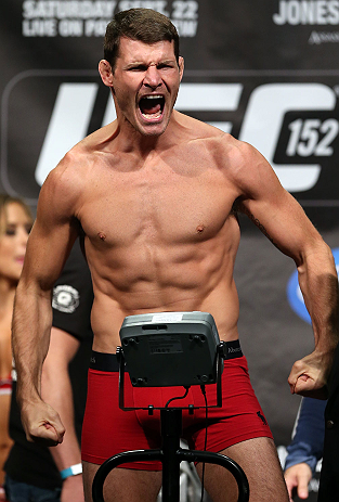 TORONTO, CANADA - SEPTEMBER 21: Michael Bisping weighs in during the UFC 152 weigh in at Mattamy Athletic Centre at the Gardens on September 21, 2012 in Toronto, Ontario, Canada. (Photo by Josh Hedges/Zuffa LLC/Zuffa LLC via Getty Images)